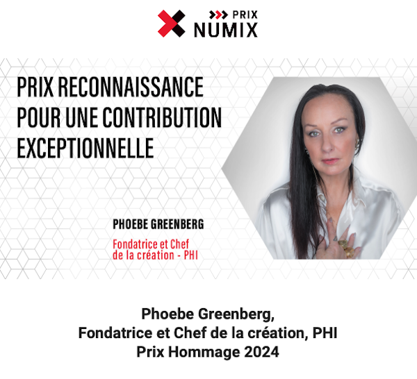 PRIX NUMIX – Phoebe Greenberg Prix Hommage 2024 le 29 mai à l’Espace St-Denis