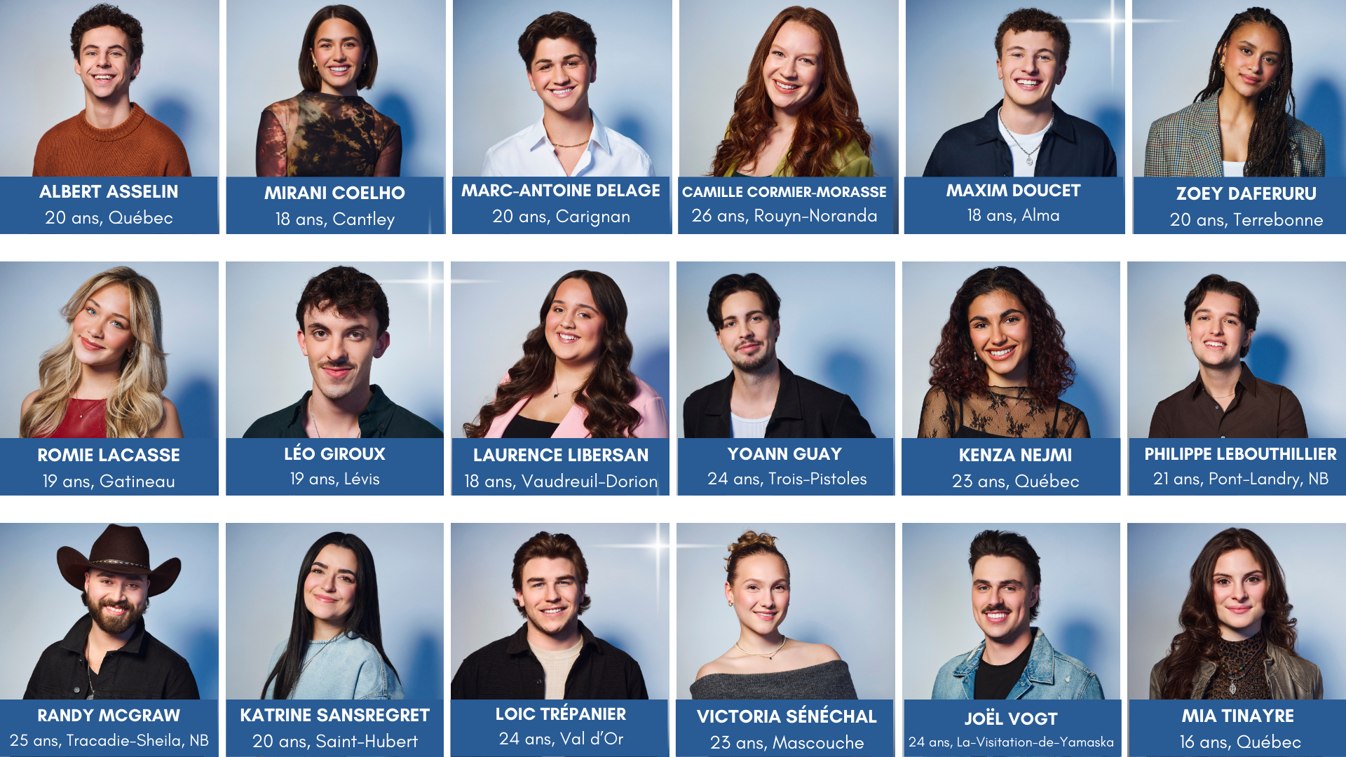 STAR ACADÉMIE | Voici enfin les 18 candidates et candidats en lice pour faire partie de Star Académie 2025 !