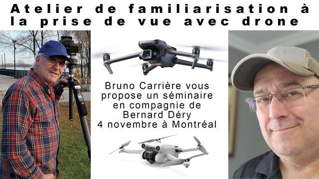 Atelier de familiarisation à la prise de vue avec drone le 4 novembre 2023