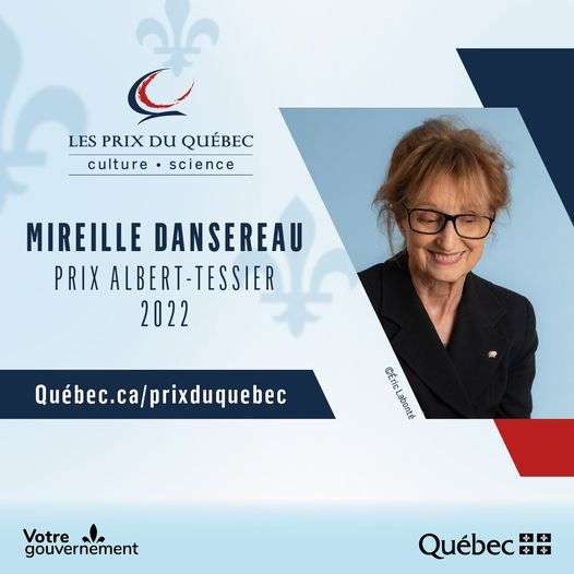 Prix du Québec – Mireille Dansereau, prix Albert-Tessier 2022 – Cinéma