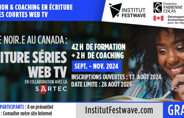 Formation gratuite : Écriture séries WEB & TV pour scénaristes Noir.e.s