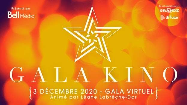 Bell Média présente le Gala Kino 2020 et reconduit son soutien à Kino pour trois ans