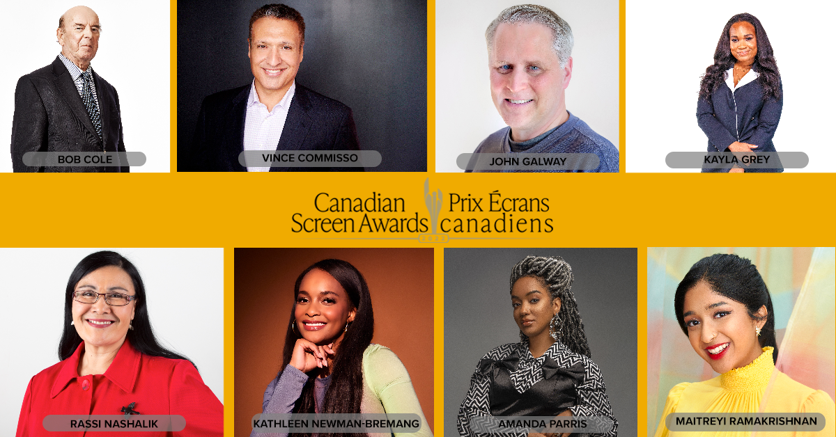 Prix Écrans canadiens | Maitreyi Ramakrishnan, Bob Cole, Rassi Nashalik, Vince Commisso et John Galway parmi les lauréat.e.s des Prix spéciaux 2022 de l’Académie canadienne