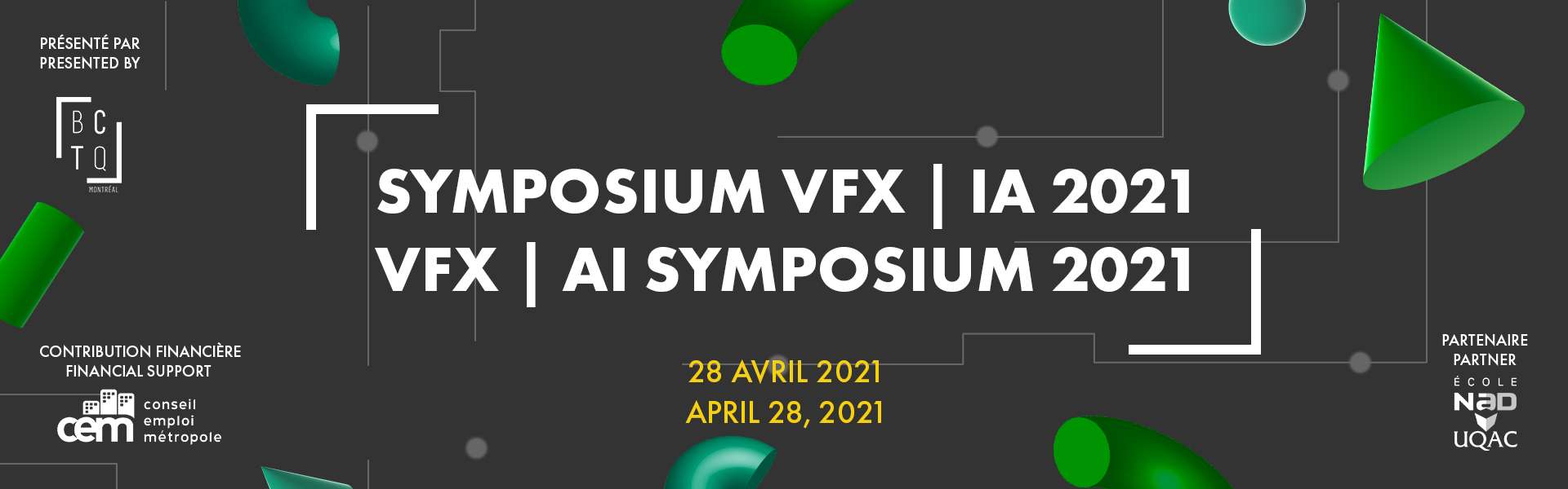 Le SYMPOSIUM VFX | IA 2021 présente la programmation complète de son évènement en ligne du 28 avril 2021