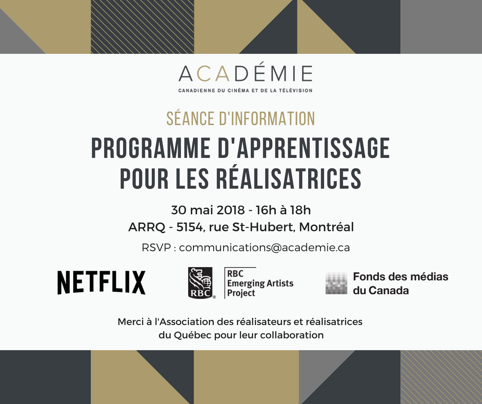 Retour du programme d’apprentissage pour les réalisatrices de l’Académie