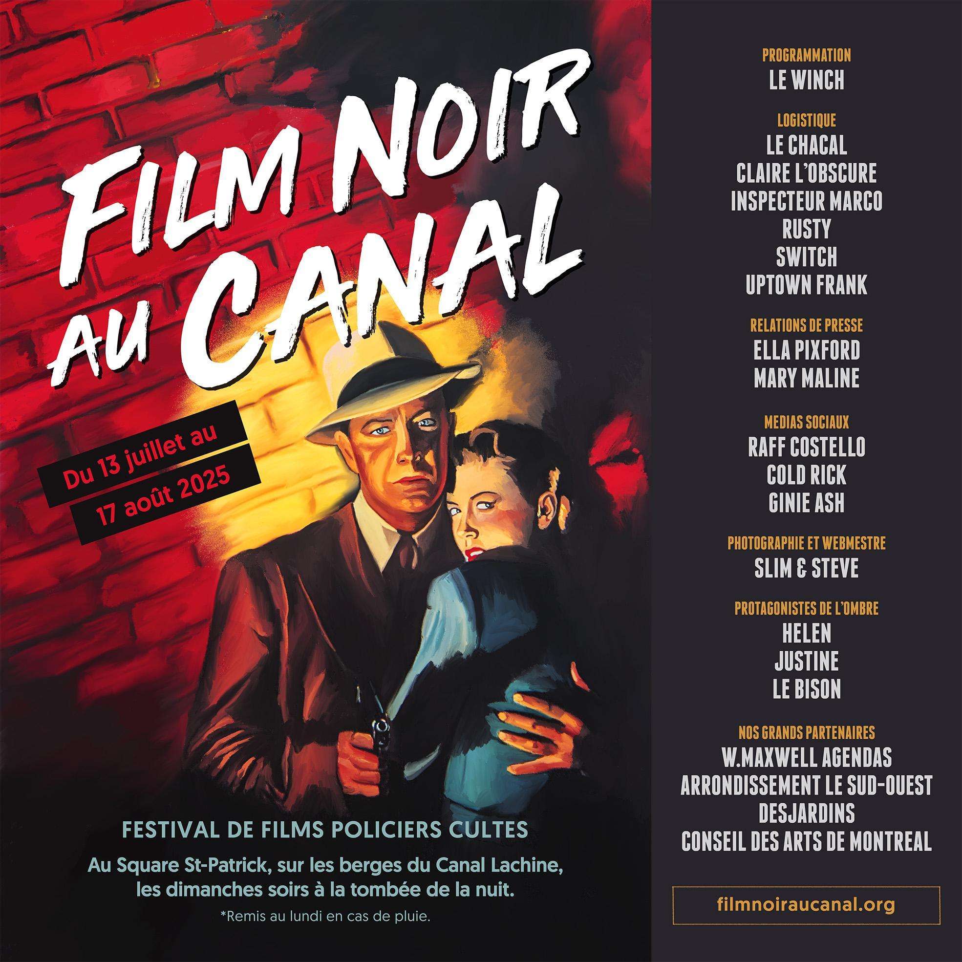 FILM NOIR AU CANAL dévoile l’affiche de sa 9e édition (13 juillet au 17 août 2025)
