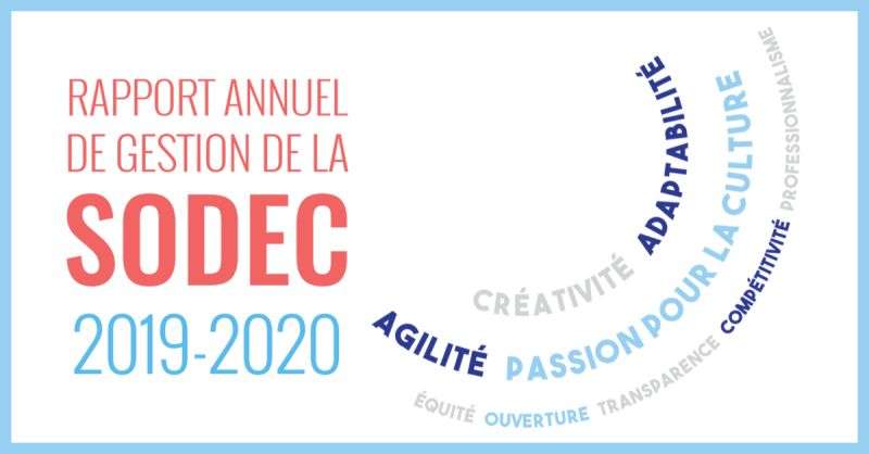 Rapport annuel de gestion 2019-2020 de la SODEC