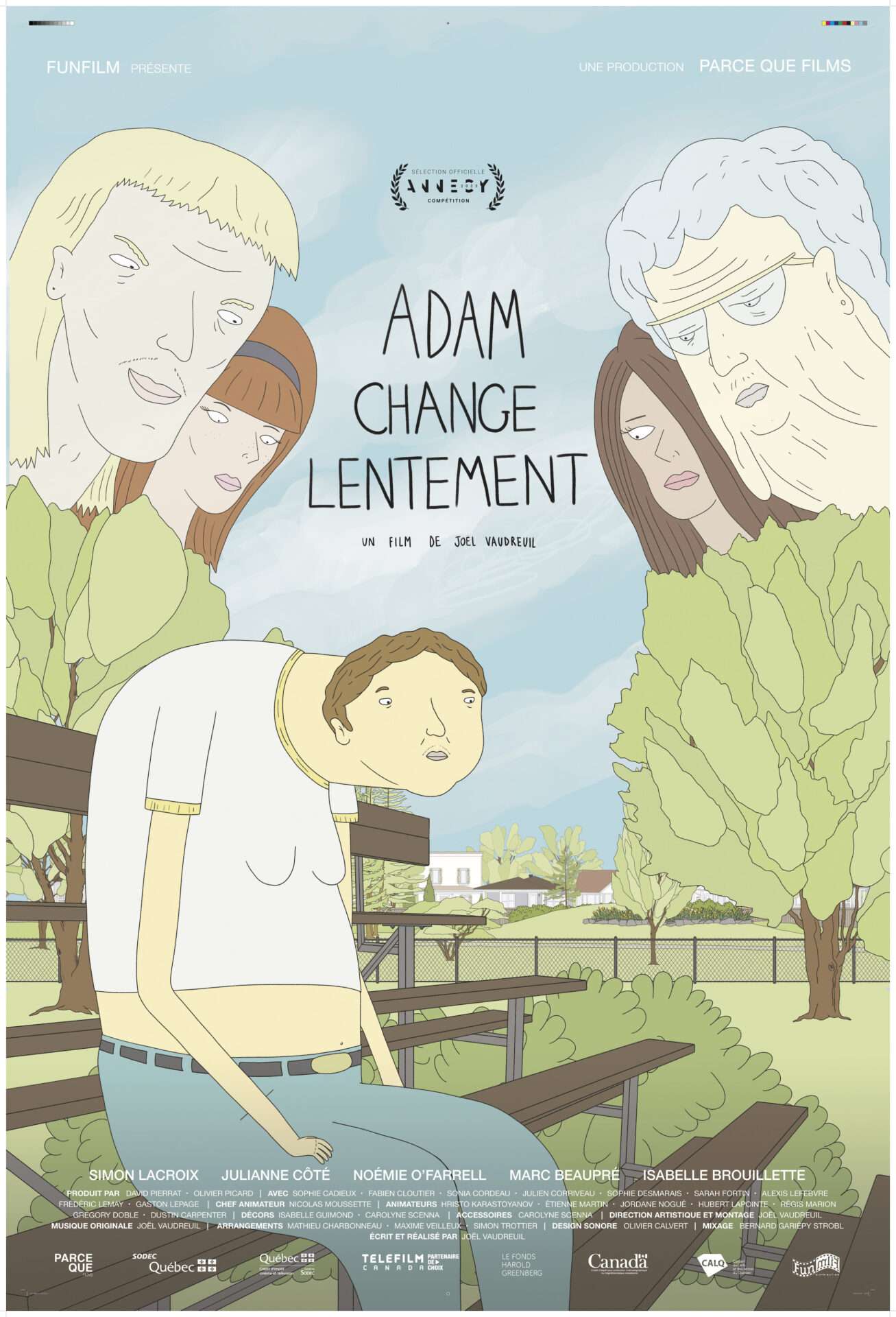 ADAM CHANGE LENTEMENT de Joël Vaudreuil, récipiendaire du GRAND PRIX au Festival international du film d’animation de Niigata au Japon