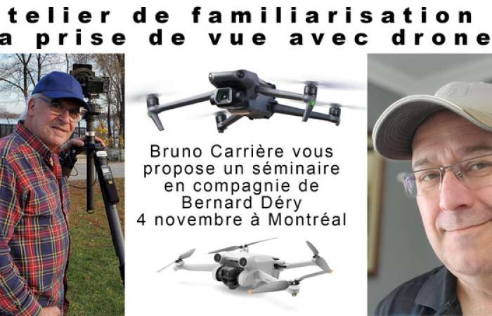 Atelier de familiarisation à la prise de vue avec drone le 4 novembre 2023