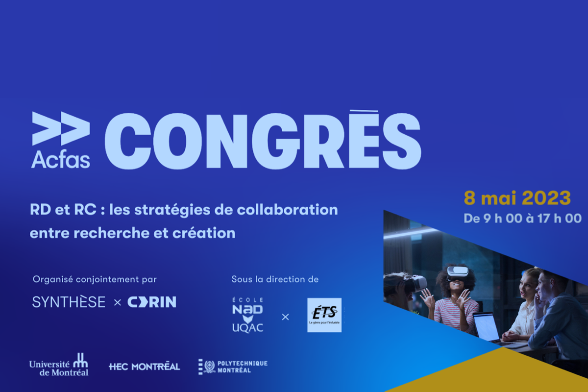 Une journée de colloque à l’Acfas au cœur de la recherche et de la création numérique, organisée par SYNTHÈSE et ses partenaires