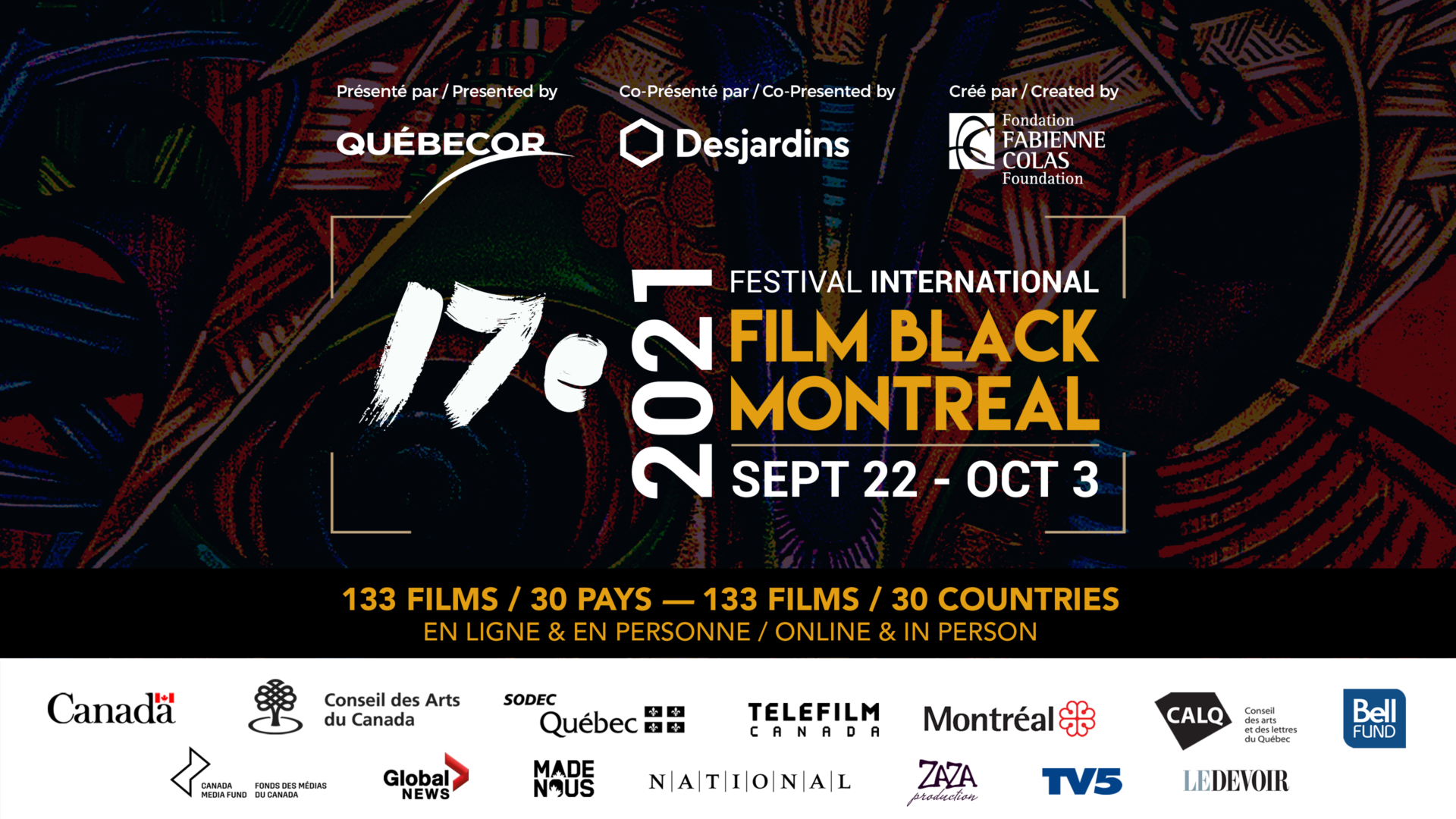 Joignez-nous! Le Festival Intl du Film Black de Montréal (FIFBM) se poursuit jusqu’au 3 octobre 2021