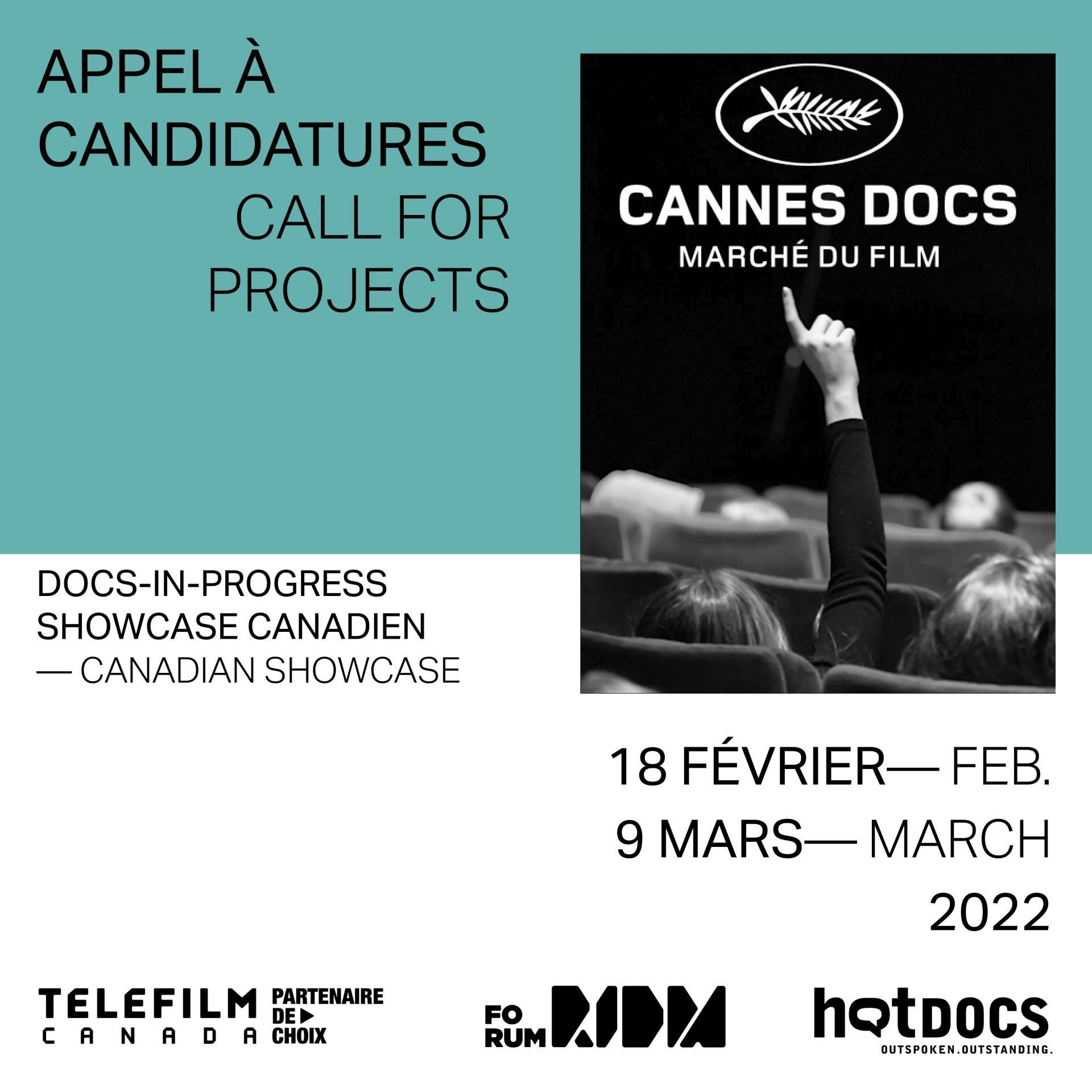 Le Forum RIDM lance son APPEL À CANDIDATURE pour CANNES DOCS