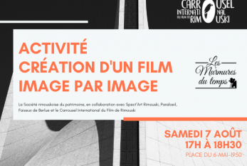 Activité image par image organisée par le Carrousel International du Film de Rimouski le 7 août 2021