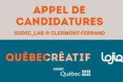 La SODEC vous fait parvenir l'Appel de candidatures pour SODEC_Lab @ Clermont-Ferrand 2022